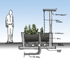 Section diagram showing collection of rainwater