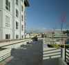 View along the shared terrace