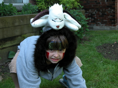 Elanne Boake as Kiba with Akamaru