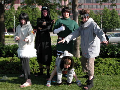 Anime North 2006 - Hinata, Kiba, Kankuro, Rock Lee, Shino